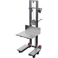 Empileur &agrave; plateforme, M&eacute;canisme Treuil manuel, Capacit&eacute; de 400 lb, Levage max de 60" Air Extreme Inc.