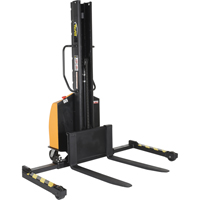 Narrow Mast Powered Lift Stacker, Electric Operated, 1500 lbs. Capacity, 63" Max Lift Air Extreme Inc.