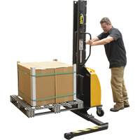 Narrow Mast Powered Lift Stacker, Electric Operated, 1000 lbs. Capacity, 63" Max Lift Air Extreme Inc.