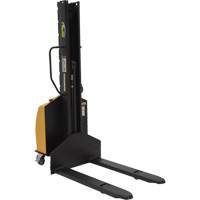 Narrow Mast Powered Lift Stacker, Electric Operated, 1000 lbs. Capacity, 63" Max Lift Air Extreme Inc.
