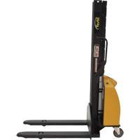 Narrow Mast Powered Lift Stacker, Electric Operated, 1000 lbs. Capacity, 63" Max Lift Air Extreme Inc.