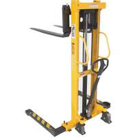 Manual Hydraulic Stacker, Hand Pump Operated, 2000 lbs. Capacity, 63" Max Lift Air Extreme Inc.