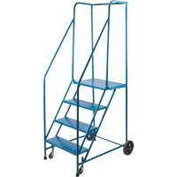 CSA-Certified Rolling Step Ladder, 4 Steps, 22" Step Width, 37" Platform Height, Steel Air Extreme Inc.