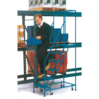 CSA-Certified Rolling Step Ladder, 6 Steps, 22" Step Width, 55" Platform Height, Steel Air Extreme Inc.