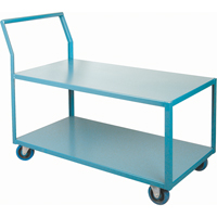 Heavy-Duty Low Profile Shop Carts, 2 Tiers, 24" W x 48" D x 40" H, 1200 lbs. Cap. Air Extreme Inc.