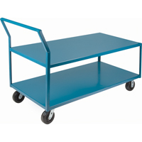 Heavy-Duty Low Profile Shop Carts, 2 Tiers, 30" W x 60" D x 41" H, 2400 lbs. Cap. Air Extreme Inc.