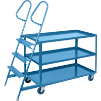 Stock Picking Carts, Steel, 24" W x 64" D, 3 Shelves, 1200 lbs. Capacity Air Extreme Inc.