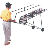 Fold-N-Store Rolling Ladders, 6 Steps, Perforated, 60" High Air Extreme Inc.