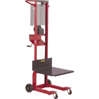 Empileur &agrave; plateforme, M&eacute;canisme Treuil manuel, Capacit&eacute; de 500 lb, Levage max de 54" Air Extreme Inc.