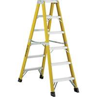 6600 Series Industrial Heavy-Duty 2-Way Stepladders, Fibreglass, 300 lbs. Capacity, 6' Air Extreme Inc.