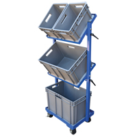 Stock Cart, Steel, 30-11/16" W x 19-1/4" D, 3 Shelves, 300 lbs. Capacity Air Extreme Inc.