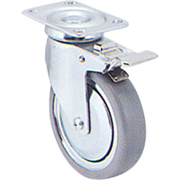 Roulette zingu&eacute;e, Pivotant avec frein, 3" (76 mm), Caoutchouc, 150 lb (68 kg) Air Extreme Inc.
