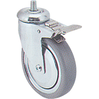 Zinc Plated Caster, Swivel with Brake, 3" (76 mm) Dia., 150 lbs. (68 kg.) Capacity Air Extreme Inc.