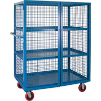 Wire Mesh Truck, 3 Tiers, 51" L x 32" W x 62.5" H, 2400 lbs. Cap. Air Extreme Inc.
