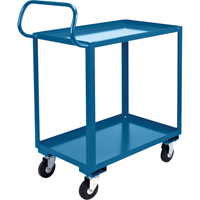 Chariot ergonomique &agrave; tablettes, 800 lb Capacit&eacute;, Acier, 20" la x 37" ha x 32" p, Bordure vers le haut Air Extreme Inc.