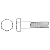 Hex Head Cap Screw, 1/2"-13 Dia., 1" L, Plain, Coarse, Grade 5 Air Extreme Inc.