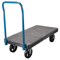 Plastic Platform Trucks, 48" L x 24" W, 2000 lbs. Cap., Mold-on Rubber Wheels Air Extreme Inc.