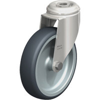 Stainless Steel Thermoplastic Elastomer Caster, Swivel, 5" (127 mm) Dia., 265 lbs. (120 kg.) Capacity Air Extreme Inc.