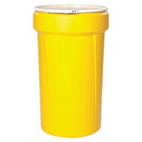 Nestable Polyethylene Drum, 30 US gal (25 imp. gal.), Open Top, Yellow Air Extreme Inc.