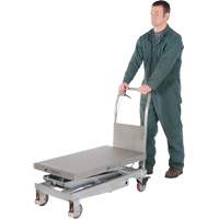 Table &eacute;l&eacute;vatrice hydraulique manuelle &agrave; ciseaux, 35-1/2" lo x 20" la, Partiellement en acier inoxydable, Capacit&eacute; 800 lb Air Extreme Inc.