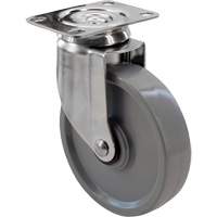 Roulette 2309, Pivotant, 4" (101,6 mm), Gris Envirothane, 350 lb (158,8 kg) Air Extreme Inc.