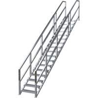 SmartStairs 17-21 Steps Modular Construction Stair System, 157-1/2" H Air Extreme Inc.