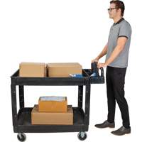 Utility Cart, 2 Tiers, 25-5/8" x 33-1/2" x 43-3/4", 550 lbs. Capacity Air Extreme Inc.