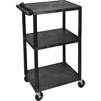 Electric Utility Cart, 3 Tiers, 24" x 42" x 18", 300 lbs. Capacity Air Extreme Inc.