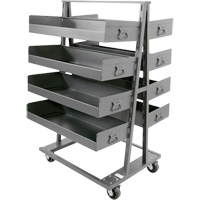 Chariot &agrave; cadre en A robuste &agrave; deux c&ocirc;t&eacute;s avec 8 grands plateaux &agrave; rebords, 38" x 30" x 63", Capacit&eacute; 2500 lb Air Extreme Inc.