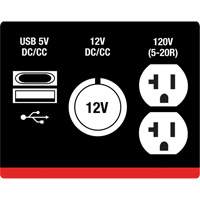 G&eacute;n&eacute;ratrice &agrave; onduleur, Surtension 2500 W, Nominale 1800 W, R&eacute;servoir 4,2 L Air Extreme Inc.