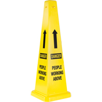 "People Working Above" Traffic Cones, English with Pictogram Air Extreme Inc.