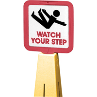 "Watch Your Step" Traffic Cone Message Label, Adhesive, English with Pictogram Air Extreme Inc.