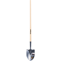 Pro Round Point Shovel, Tempered Steel Blade, Wood, Straight Handle Air Extreme Inc.