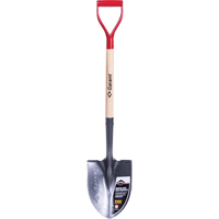 Pro Round Point Shovel, Tempered Steel Blade, Wood, D-Grip Handle Air Extreme Inc.
