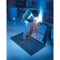 WeldSafe&reg; No. 447 Matting, Rubber, 75' L, 2' W x 9/16" Thick, Black Air Extreme Inc.