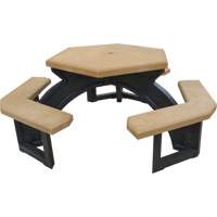 Recycled Plastic Hexagon Picnic Tables, 78" L x 78" W, Cedar Air Extreme Inc.