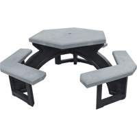 Recycled Plastic Hexagon Picnic Tables, 78" L x 78" W, Grey Air Extreme Inc.