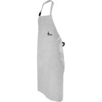 Leather Welding Apron, Bib, 52" L, Pearl Grey Air Extreme Inc.