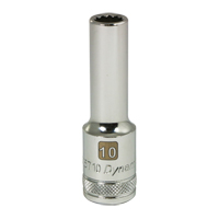 Metric Socket, 10 mm, 1/2" Drive, 12 Points, Deep Air Extreme Inc.