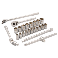 Jeu de douilles m&eacute;triques, 25 Mcx, Prise de 1/2" Air Extreme Inc.