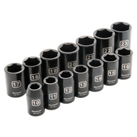 Jeu de douilles m&eacute;triques, 14 Mcx, Chocs, Prise de 1/2" Air Extreme Inc.