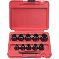 PROTO&reg; Bolt Extractor Socket Set, 10 Pcs, 1/4" Drive Size Air Extreme Inc.