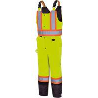 5041BB Waterproof Quilted Bib Pants, Polyester, Large, High Visibility Lime-Yellow Air Extreme Inc.