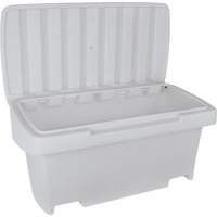 Heavy-Duty Outdoor Salt and Sand Storage Container, 24" x 48" x 24", 10 cu. Ft., Grey Air Extreme Inc.