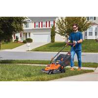 Lawn Mower with Comfort Grip Handle, Push Walk-Behind, Electric, 15" Cutting Width Air Extreme Inc.