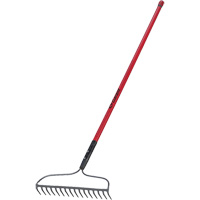 Bow Rake, Fibreglass Handle, 66" L, 16-4/5" Blade, 16 Tines Air Extreme Inc.