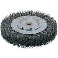 Economy Crimped Wire Wheel Brushes - Wide Face, 6" Dia., 0.014 Fill, 2" Arbor Air Extreme Inc.