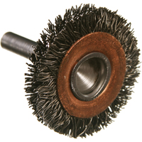 Brosses mont&eacute;es &agrave; fils cr&ecirc;p&eacute;s circulaires, 1-1/2", Fils 0,014", Tige 1/4" Air Extreme Inc.