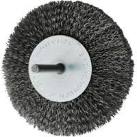 Brosses mont&eacute;es &agrave; fils cr&ecirc;p&eacute;s circulaires, 4", Fils 0,008", Tige 1/4" Air Extreme Inc.