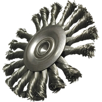 Circular Knotted Wire End Brushes, 3-1/2" Dia., 0.014" Wire Dia., 1/4" Shank Air Extreme Inc.